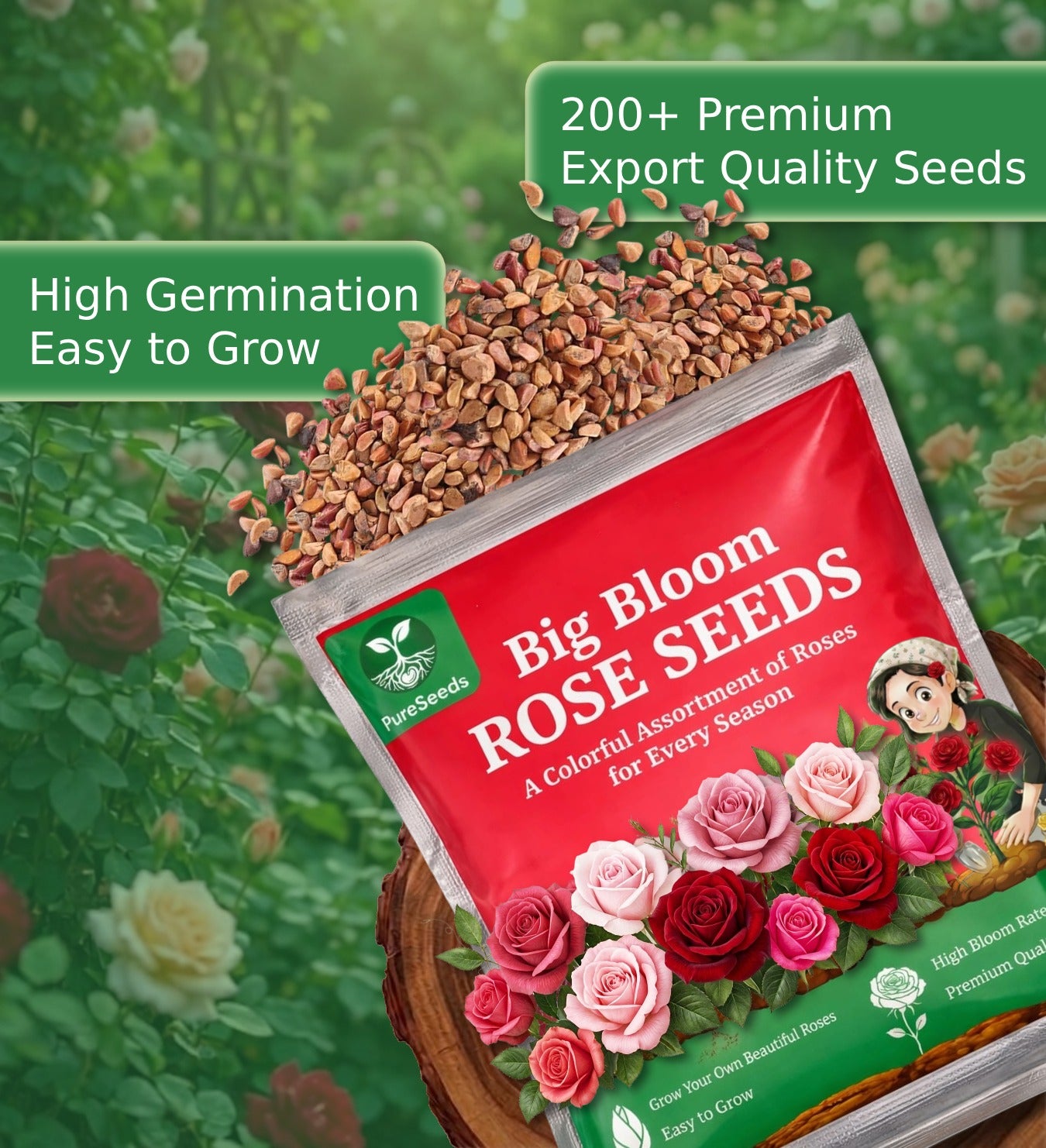 Premium Rose Seeds Pack 🌹